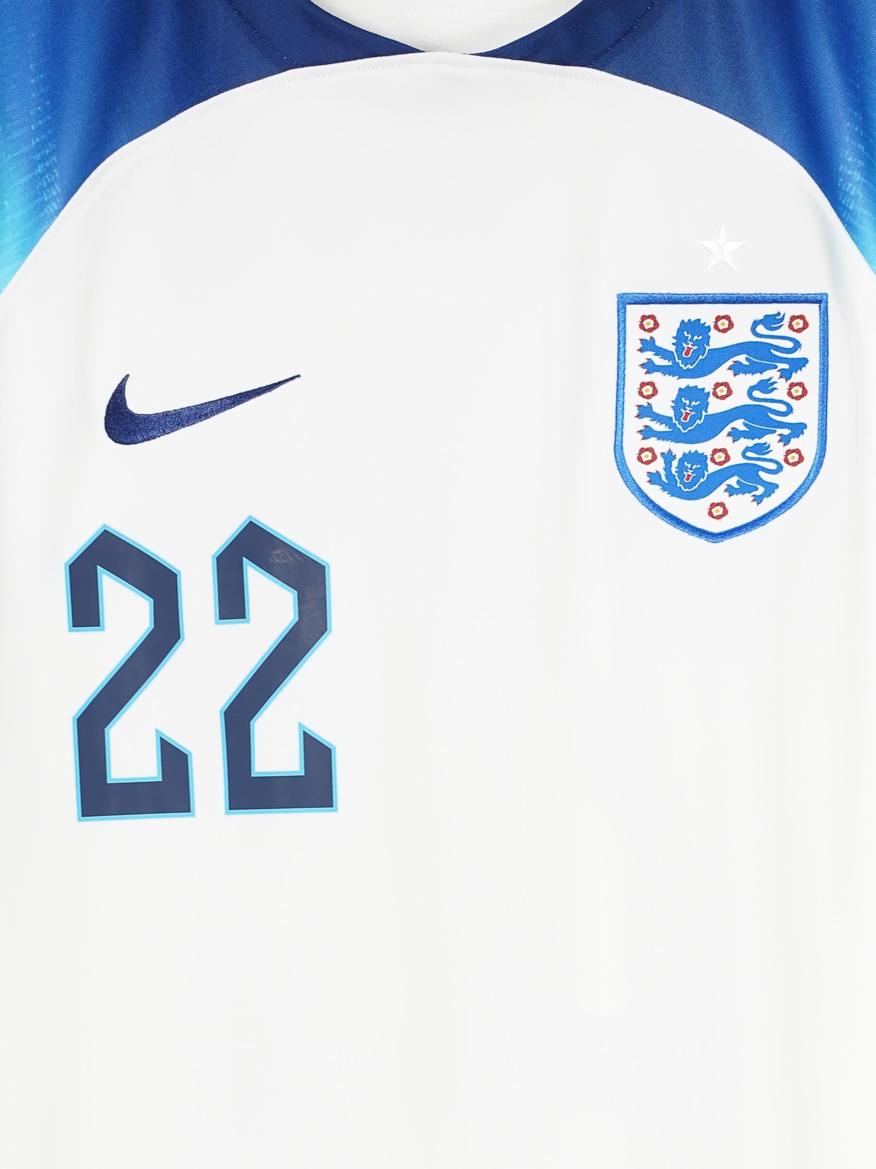 England Home Shirt 2022/23 BNWT Bellingham 22 (L)