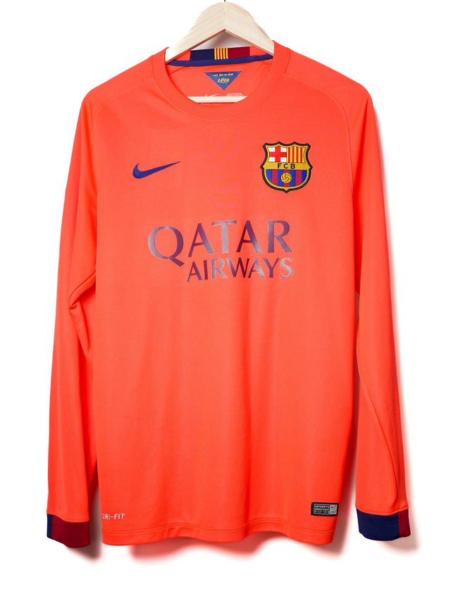FC Barcelona Away Shirt L/S 2014/15 Messi 10 (M)