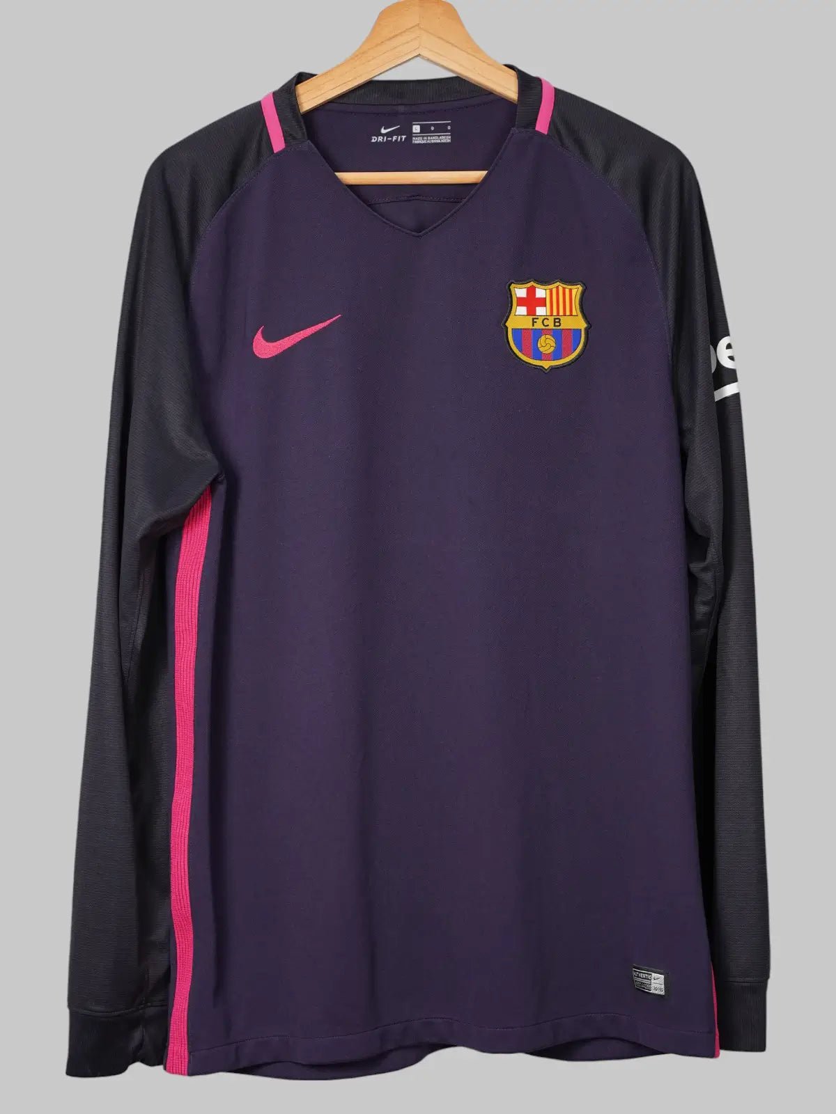 FC Barcelona Away Shirt L/S 2016/17 Messi 10 (L)