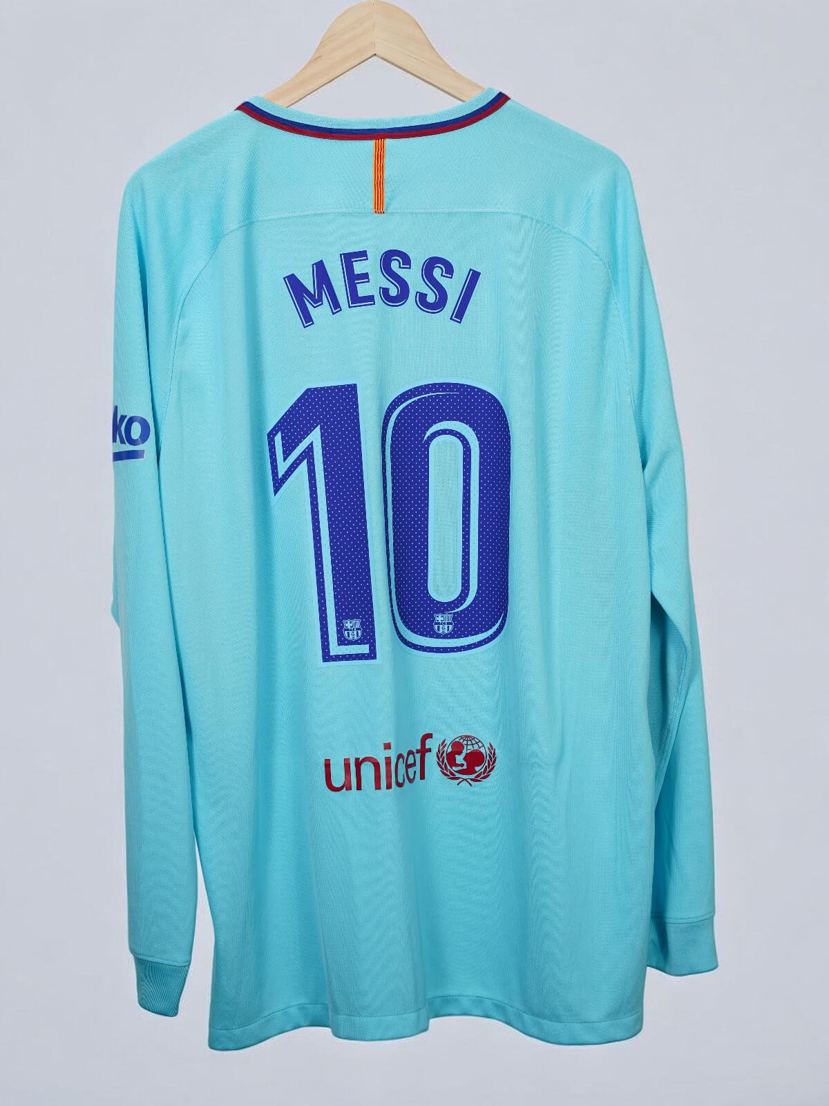 FC Barcelona Away Shirt L/S 2017/18 Messi 10 (XXL)
