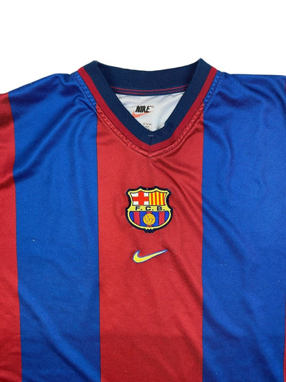 FC Barcelona Home Shirt 1998/99 - 7/10 - XL