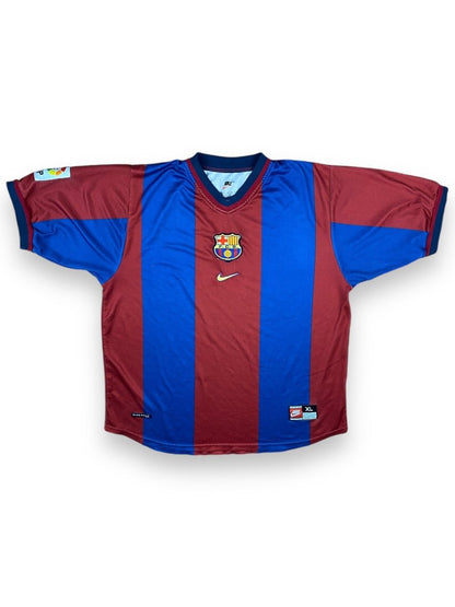 FC Barcelona Home Shirt 1998/99 - 7/10 - XL