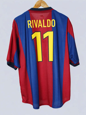 FC Barcelona Home Shirt 1998/99 Rivaldo 11 (XL)