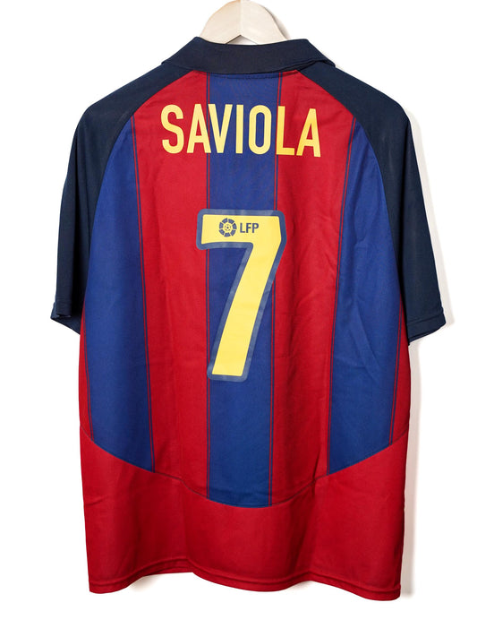 FC Barcelona Home Shirt 2003/04 Saviola 7 (L)