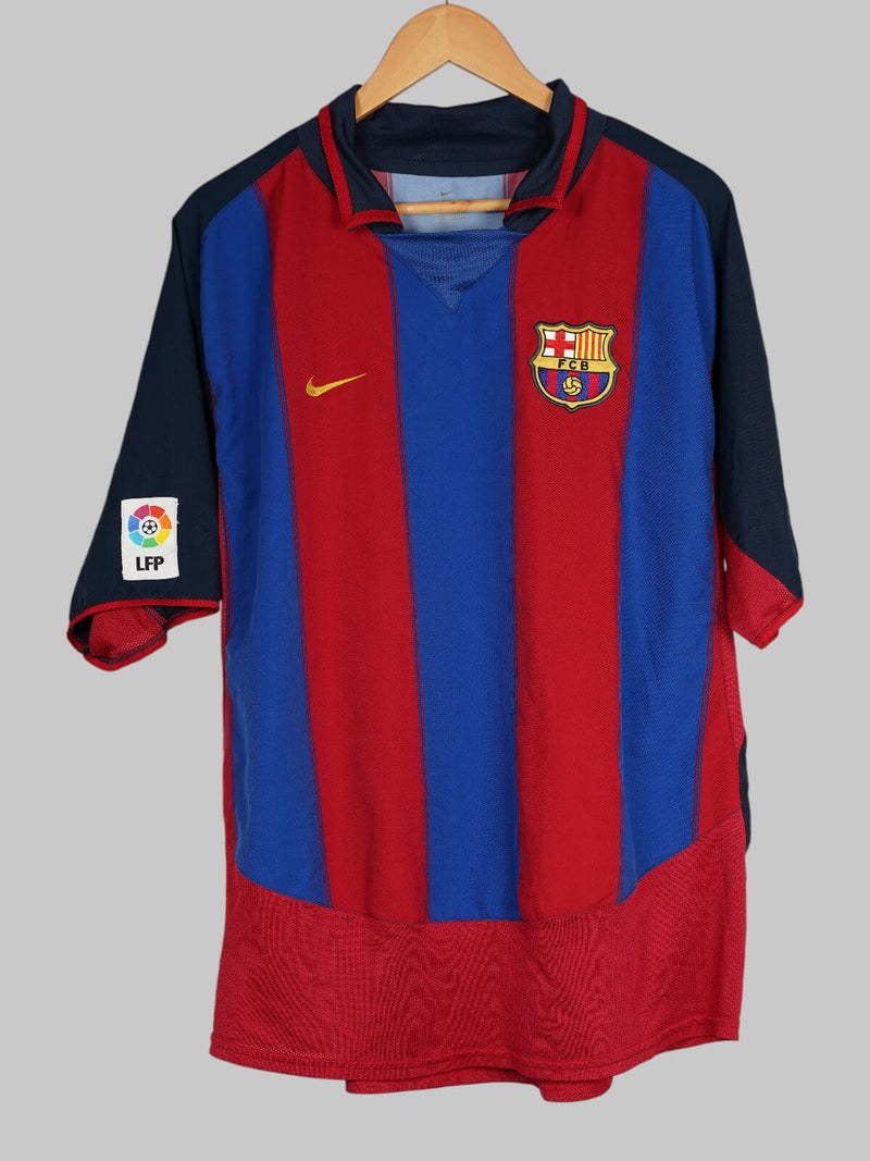 FC Barcelona Home Shirt 2003/4 Ronaldinho 10 (XL)