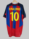 FC Barcelona Home Shirt 2003/4 Ronaldinho #10 (XXL)