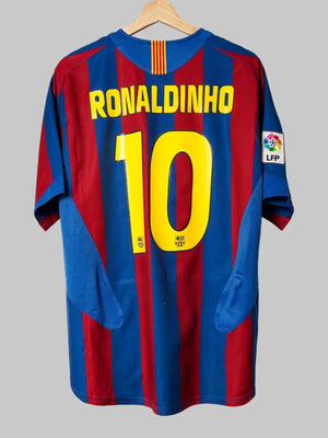 FC Barcelona Thuisshirt 2005/06 Ronaldinho 10 (M)
