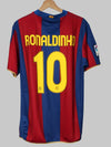 Maillot Domicile du FC Barcelone 2007/8 Ronaldinho #10 (L)
