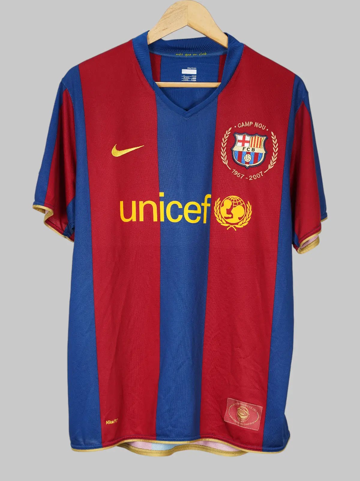 FC Barcelona Home Shirt 2007/8 Ronaldinho 10 (L)