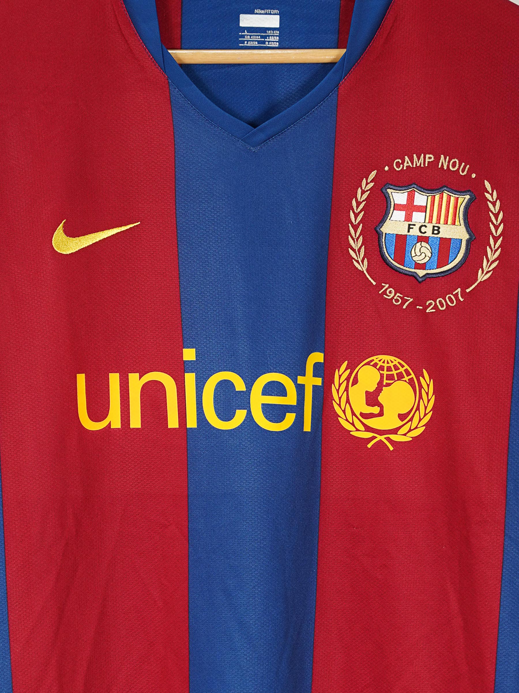 FC Barcelona Home Shirt 2007/8 Ronaldinho 10 (L)