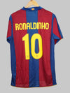 FC Barcelona Home Shirt 2007/8 Ronaldinho #10 (M)