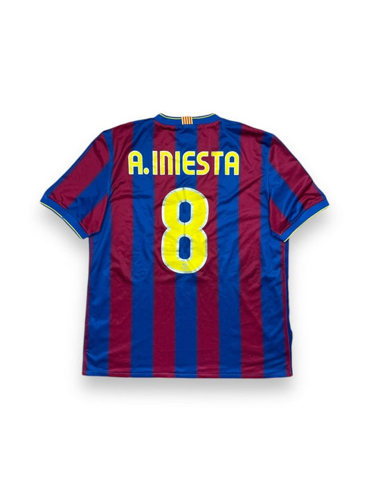 FC Barcelona Home Shirt 2009/10 Iniesta #8 - 8/10 - L