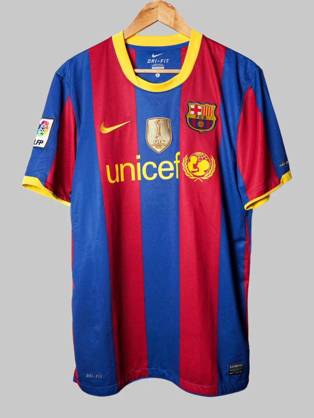 FCバルセロナ 10-11 XL NIKE Authentic UNICEF 2010/11 Barcelona Villa #7 Home Shirt (L) Nike | First11