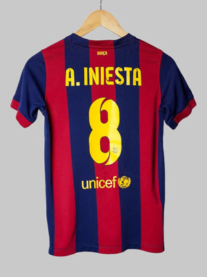 Camiseta FC Barcelona Home 2014/15 A.Iniesta 8 (L Niño)