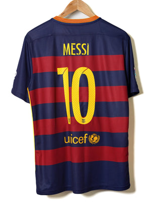 FC Barcelona Home Shirt 2015/16 Messi 10 (L)