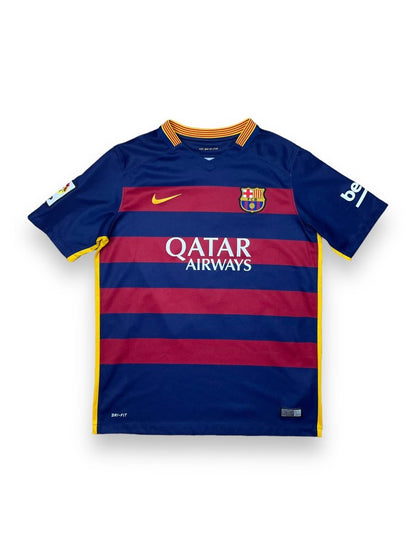 FC Barcelona Home Shirt 2015/16 Suarez #9 - 9/10 - XL Kids