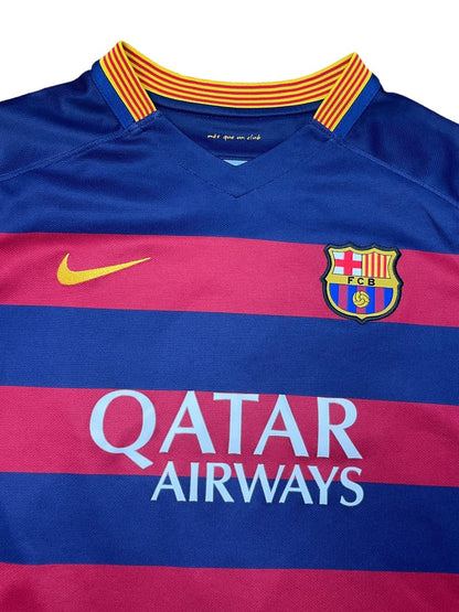 FC Barcelona Home Shirt 2015/16 Suarez #9 - 9/10 - XL Kids