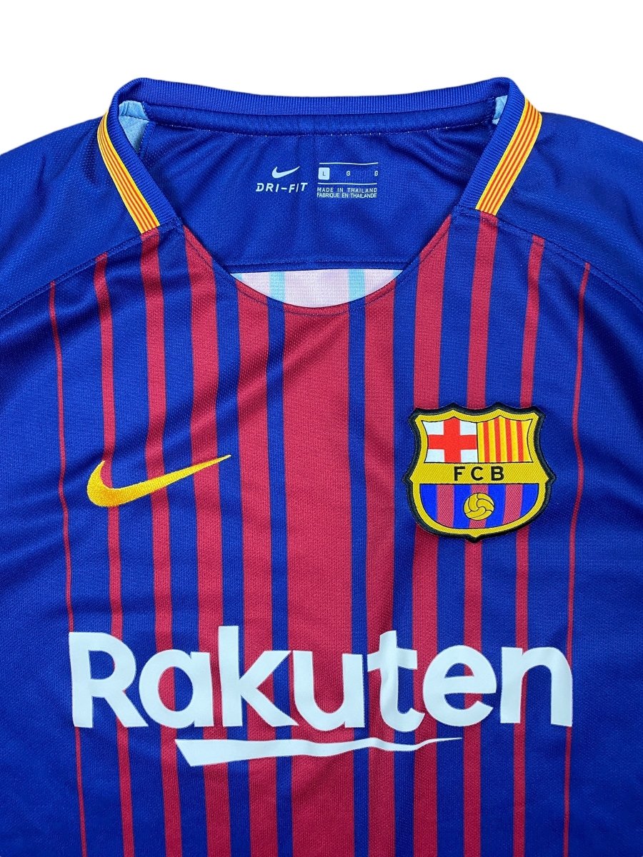 FC Barcelona Home Shirt 2017/18 - 9/10 - L