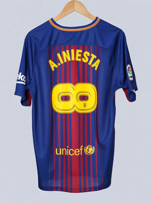 FC Barcelona Home Shirt 2017/18 A.Iniesta 8 (L)