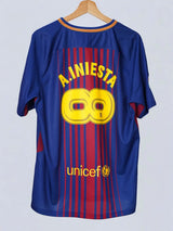 FC Barcelona Home Shirt 2017/18 A.Iniesta 8 (L)