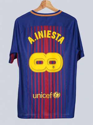 FC Barcelona Home Shirt 2017/18 A.Iniesta 8 (M)