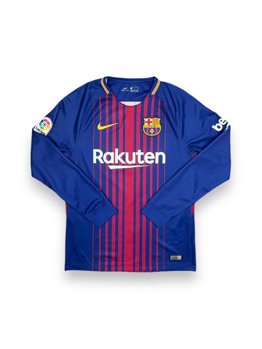 FC Barcelona Home Shirt 2017/18 L/S Messi #10 - 10/10 - S