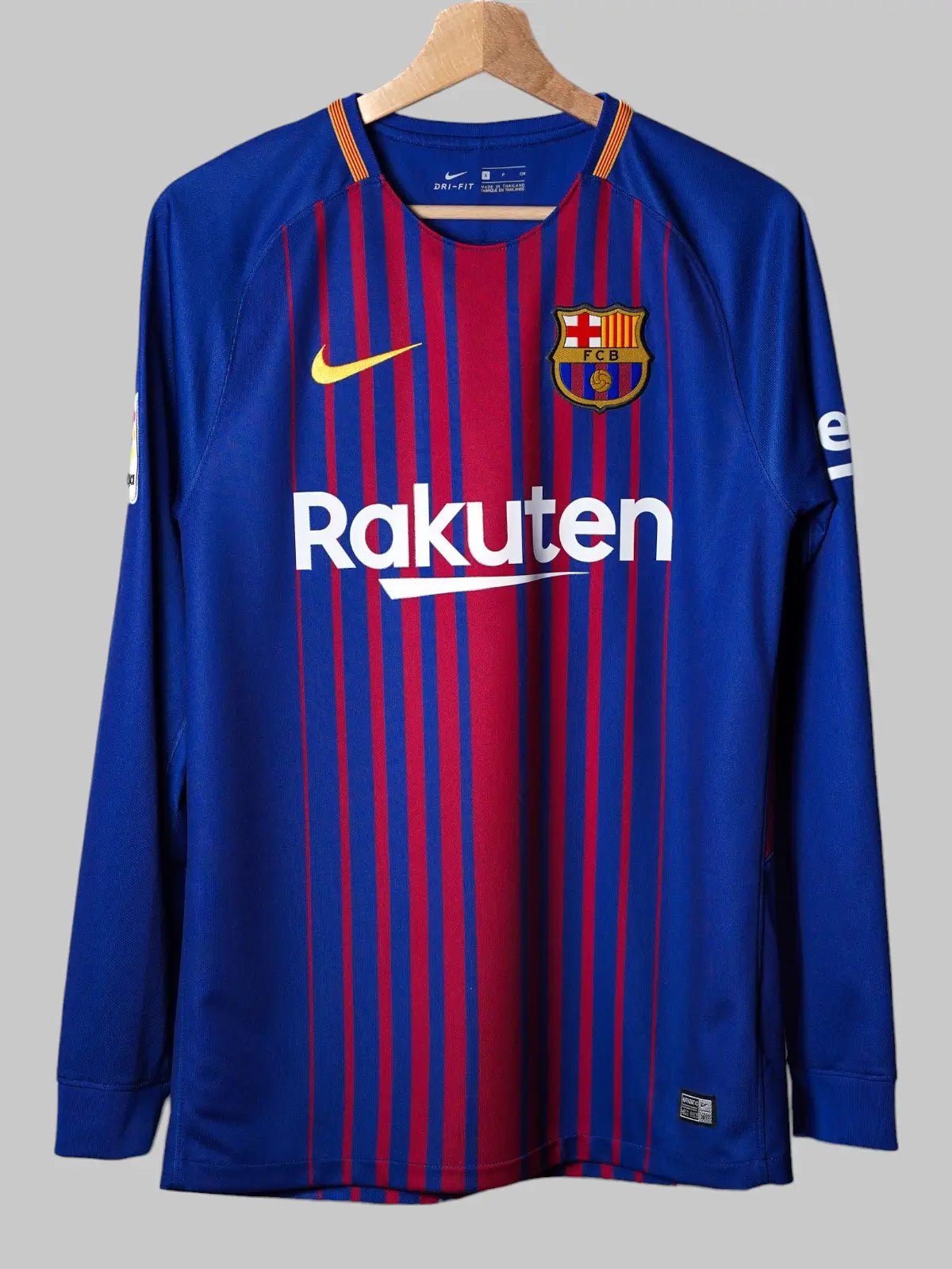 FC Barcelona Home Shirt 2017/18 L/S Messi 10 (S)