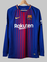 FC Barcelona Home Shirt 2017/18 L/S Messi 10 (S)