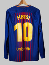 FC Barcelona Home Shirt 2017/18 L/S Messi 10 (S)