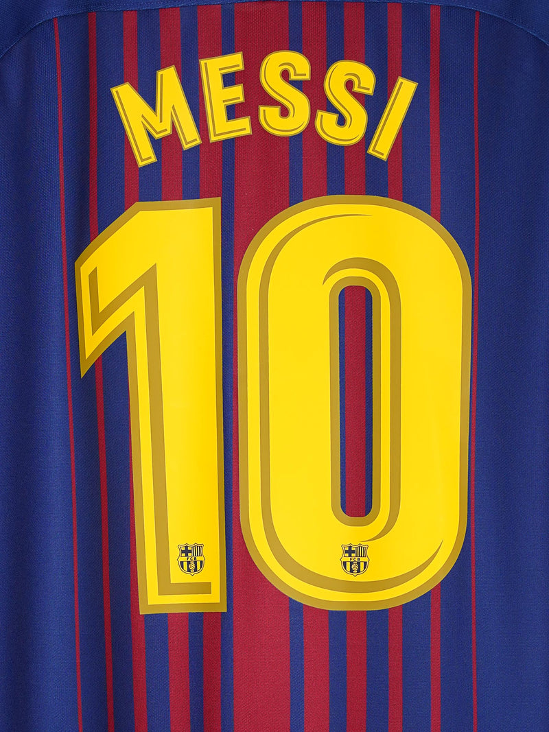 FC Barcelona Home Shirt 2017/18 Messi 10 (L)