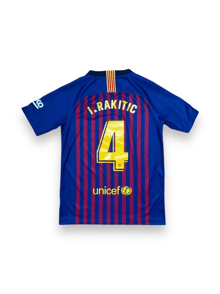 FC Barcelona Home Shirt 2018/19 Rakitic #4 - 9/10 - L Kids