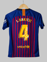 FC Barcelona Home Shirt 2018/19 Rakitic 4 (L Kids)