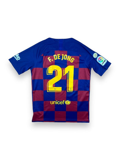 FC Barcelona Home Shirt 2019/20 De Jong #21 - 8/10 - XL Kids