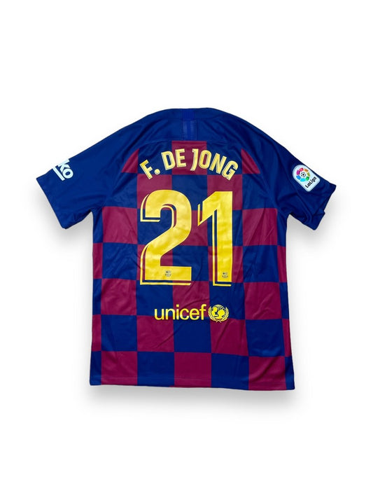 FC Barcelona Home Shirt 2019/20 De Jong #21 - 9/10 - L