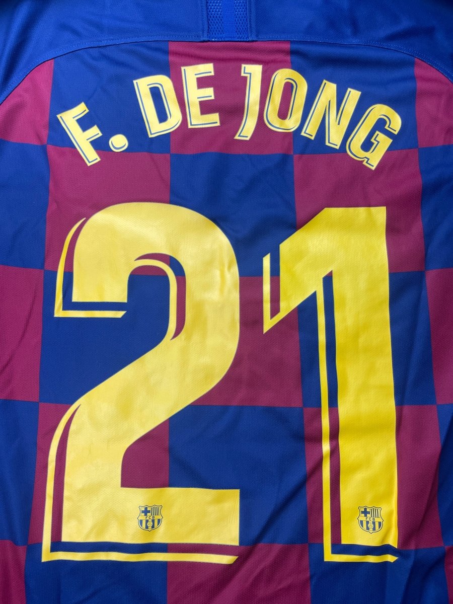 FC Barcelona Home Shirt 2019/20 De Jong #21 - 9/10 - L