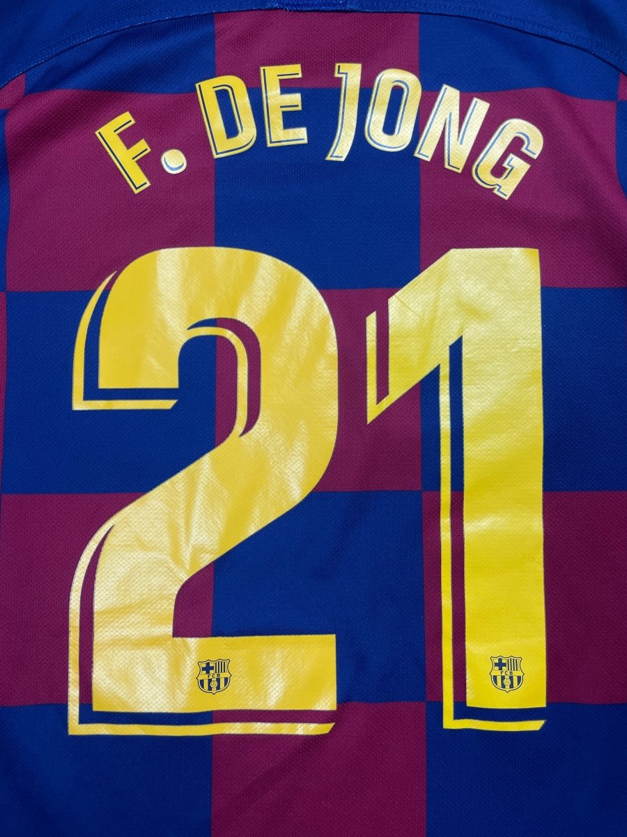 FC Barcelona Home Shirt 2019/20 Frenkie De Jong #21 - 8/10 - XL Kids