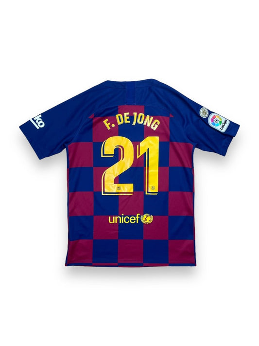 FC Barcelona Home Shirt 2019/20 Frenkie De Jong #21 - 8/10 - XL Kids