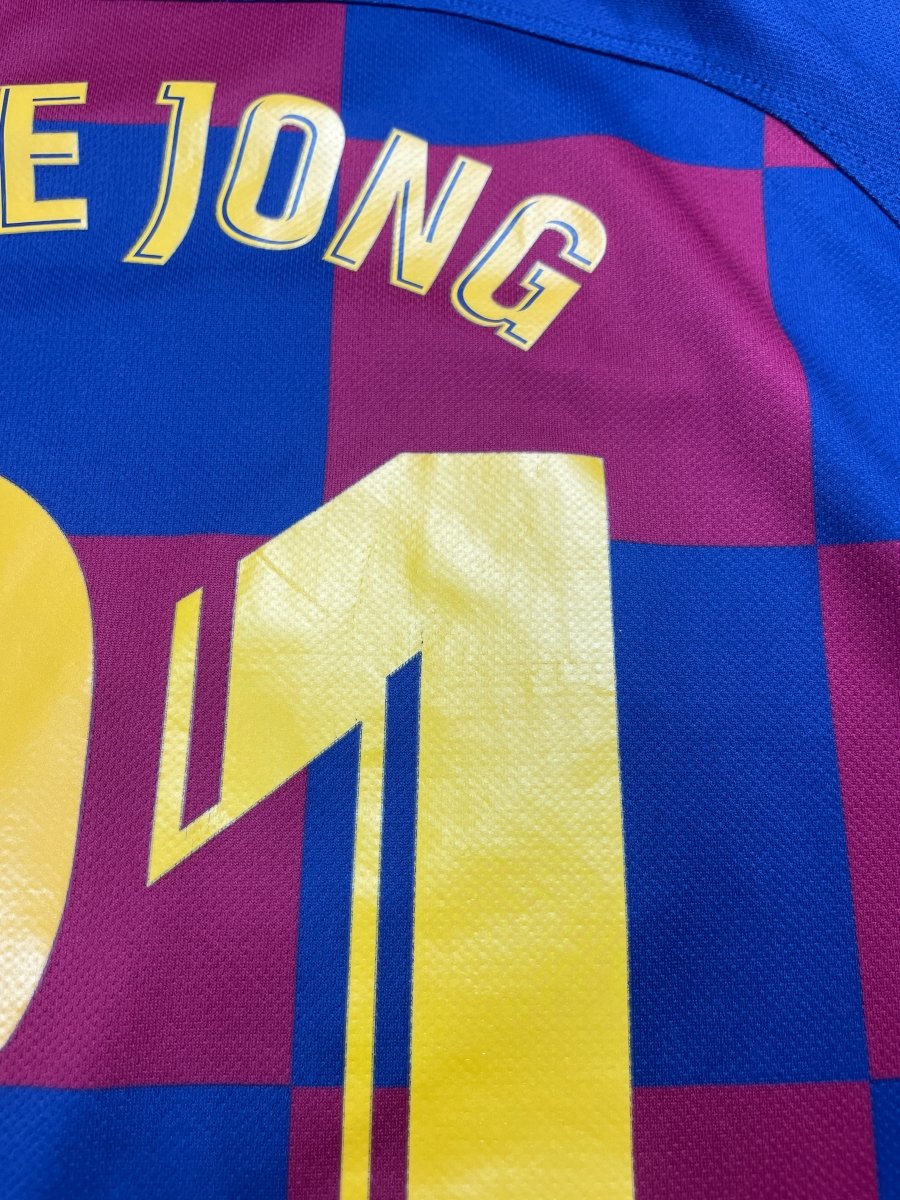 FC Barcelona Home Shirt 2019/20 Frenkie De Jong #21 - 8/10 - XL Kids