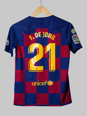 Camiseta FC Barcelona Home 2019/20 Frenkie De Jong 21 (XL Niño)