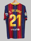 FC Barcelona Home Shirt 2020/21 De Jong #21 (L)