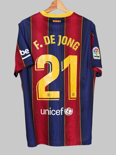 FC Barcelona Home Shirt 2020/21 De Jong 21 (L)