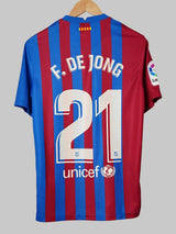FC Barcelona Home Shirt 2021/22 De Jong 21 (M)