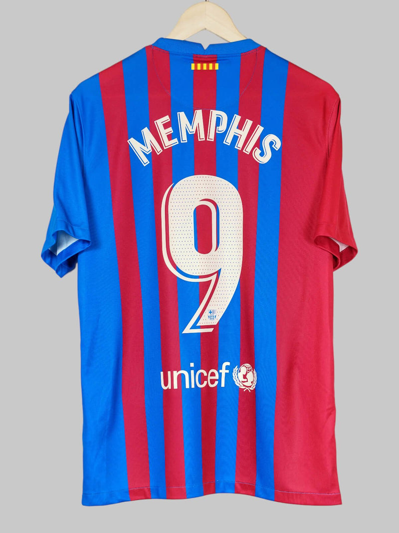 FC Barcelona Home Shirt 2021/22 Memphis 9 (L)