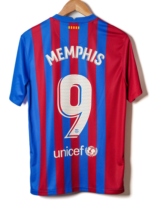 FC Barcelona Home Shirt 2021/22 Memphis #9 (M)