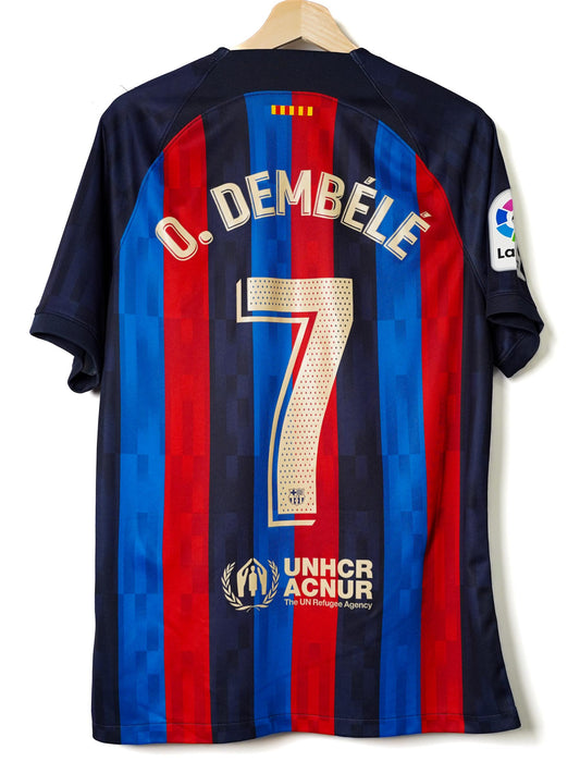 FC Barcelona Home Shirt 2022/23 Dembélé 7 (M)