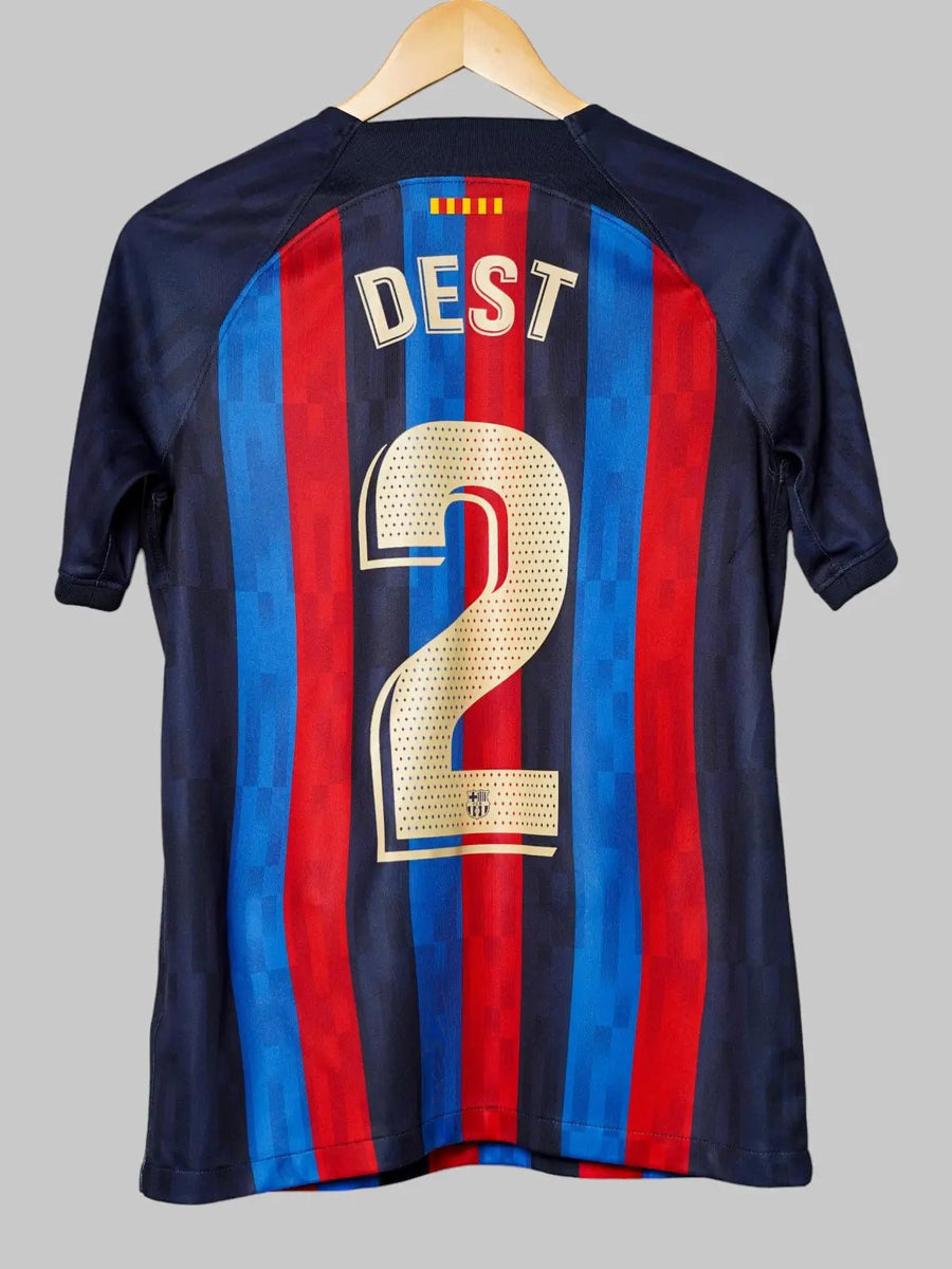 2022/23 Barcelona Dest #2 Home Shirt (XL Kids) Nike – First11 2022/23 Barcelona Dest #2 Home Shirt (XL Kids) Nike – First11
