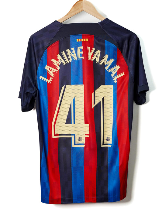 FC Barcelona Home Shirt 2022/23 Lamine Yamal 41 (M)