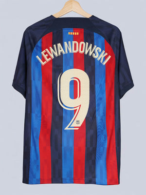 FC Barcelona Home Shirt 2022/23 Lewandowski 9 (L)