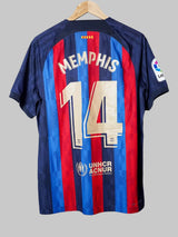 FC Barcelona Home Shirt 2022/23 Memphis 14 Player Issue (L)