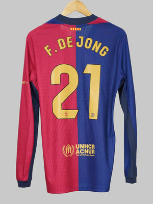 FC Barcelona Home Shirt 2024/25 BNWT F. De Jong 21 (L)
